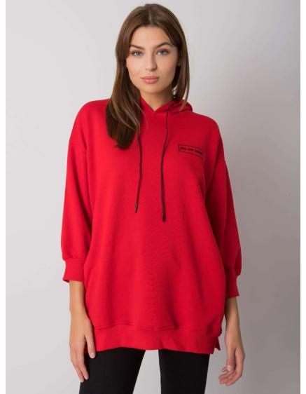 Dámska mikina s vreckami LEORA červená