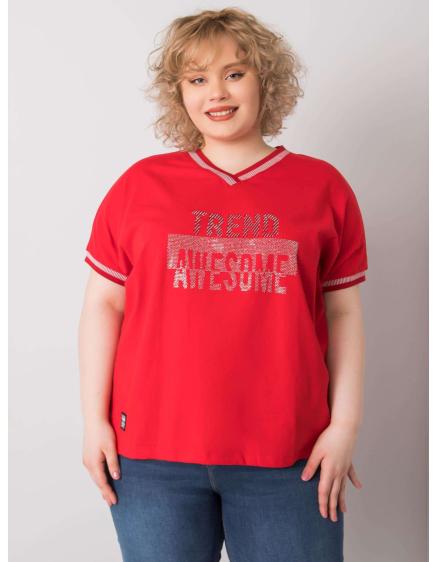 Dámska blúzka plus size BILLI červená