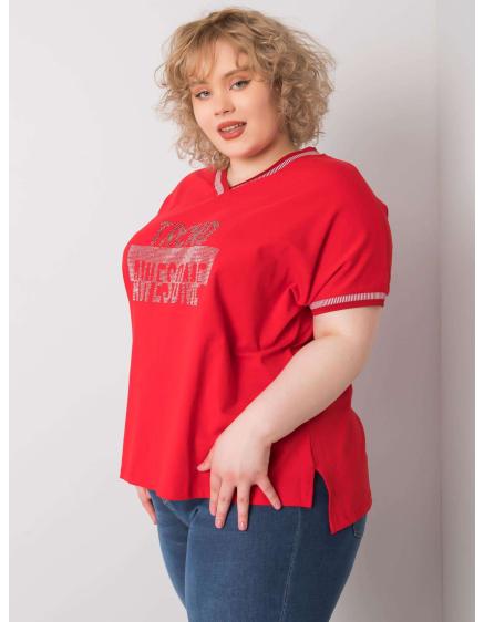 Dámska blúzka plus size BILLI červená