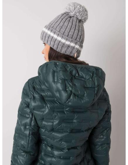 Női sapka pomponnal IKA szürke