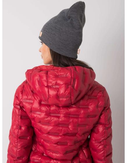 Női pomponos sapka sötétszürke