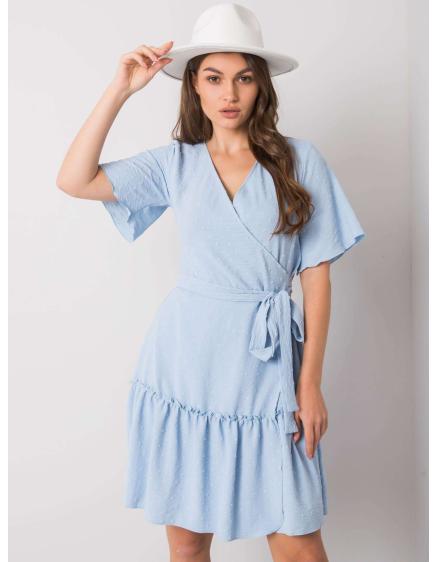 Női fodros ruha LACHELLE kék