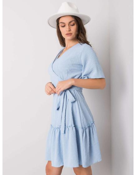 Női fodros ruha LACHELLE kék