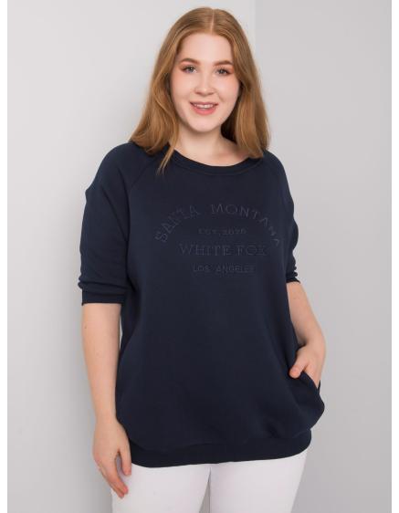 Női kapucnis pulóver plus size VINCENTE tengerészkék