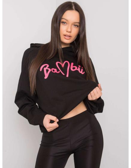 Női kapucnis pulóver EDNA fekete