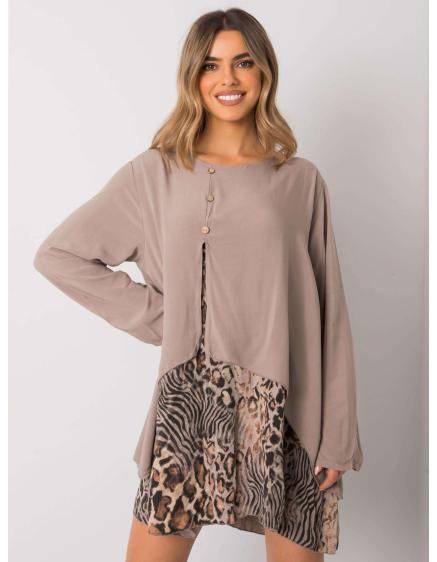 Dámské šaty GRACILYN tmavě béžové  