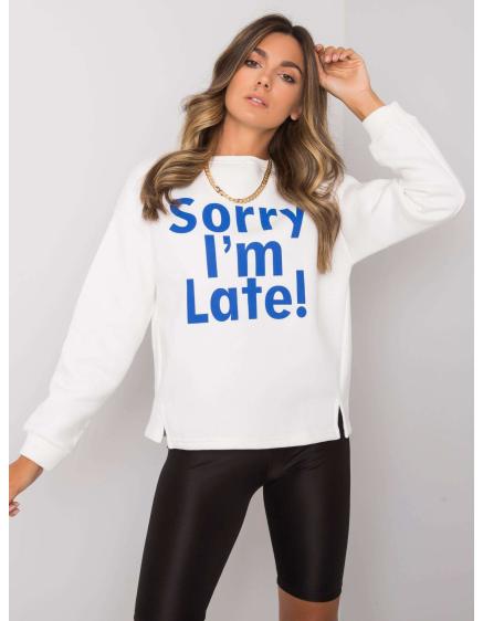 Dámska mikina s textom KAILLE ecru-blue