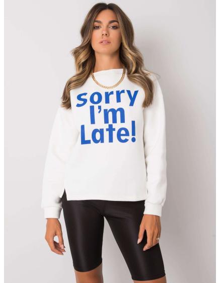 Dámska mikina s textom KAILLE ecru-blue