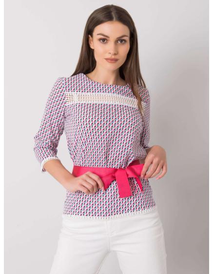 Dámská halenka vzorovaná IFRAH růžovo-bílá 