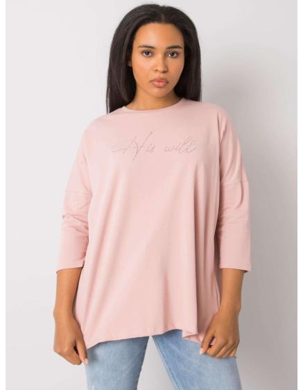 Dámská halenka plus size LUIGINA špinavě růžová