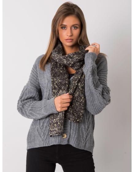 Női sál aranyszállal JEMMA fekete