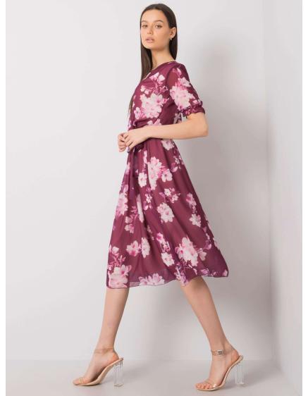 Női virágos ruha AUDETTE lila