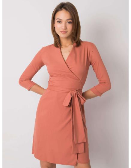 Női Edelie ruha nyakkendővel Brick