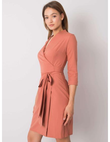 Női Edelie ruha nyakkendővel Brick