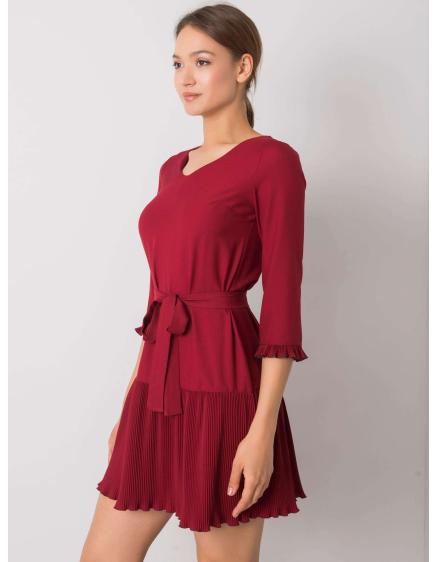 Női ruha FLEUR bordó