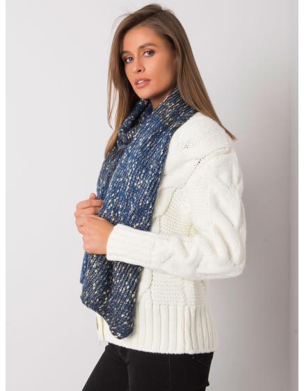 Női sál aranyszállal DAMON sötétkék sötétkék