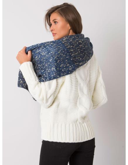 Női sál aranyszállal DAMON sötétkék sötétkék