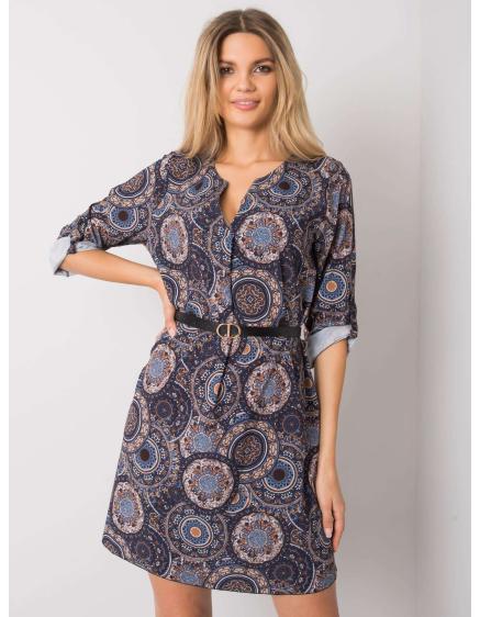Dámské šaty vzorované KAIPO tmavě modré  