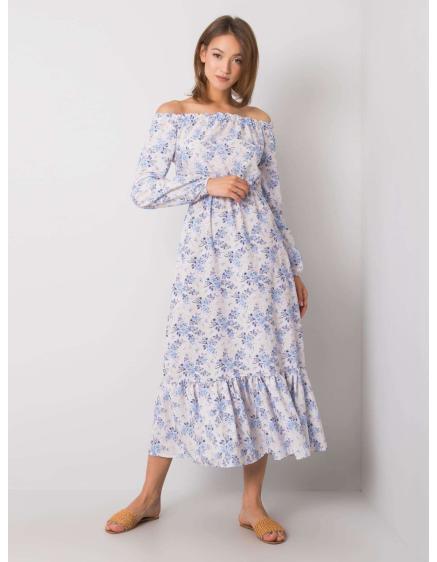 Női Alodie RUE PARIS bézs-kék ruha