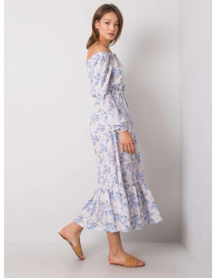 Női Alodie RUE PARIS bézs-kék ruha