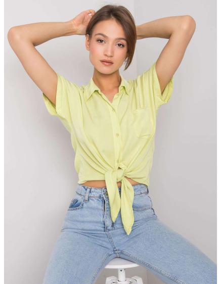 Női blúz nyakkendővel MARISOL világoszöld