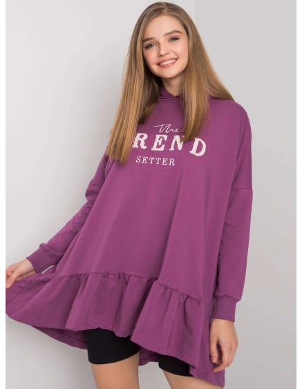 Női oversize kapucnis tunika VANESSA lila