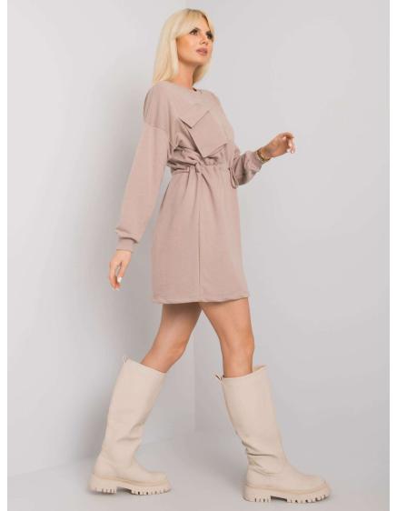 Dámske oversize šaty Kelbi RUE PARIS dark beige