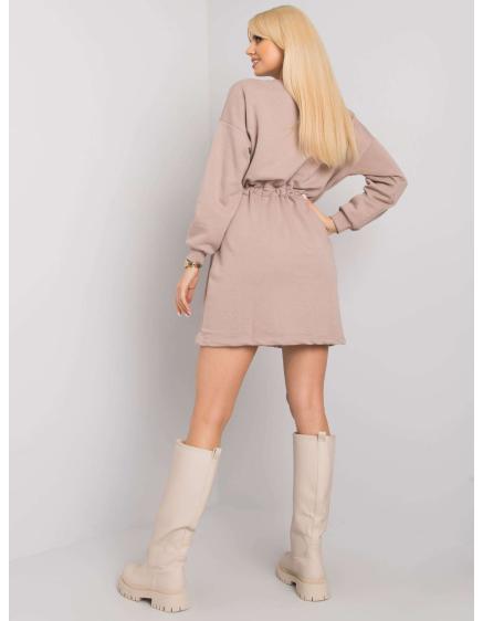 Dámske oversize šaty Kelbi RUE PARIS dark beige