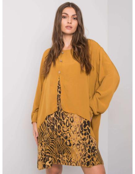 Dámské šaty GRACILYN hořčicové 