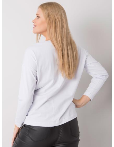 Női plus size nyomtatott blúz PHILIPPA fehér