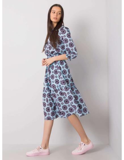 Dámské šaty s potiskem AVELINA modré 