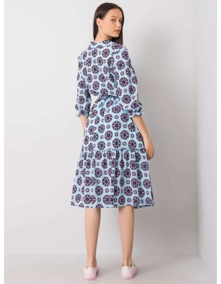 Dámské šaty s potiskem AVELINA modré 