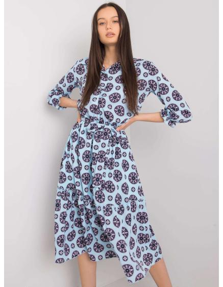 Dámské šaty s potiskem AVELINA modré 