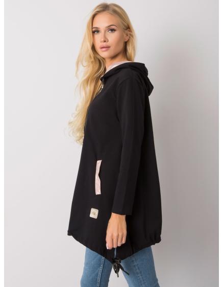 Női kapucnis pulóver NARISSA fekete