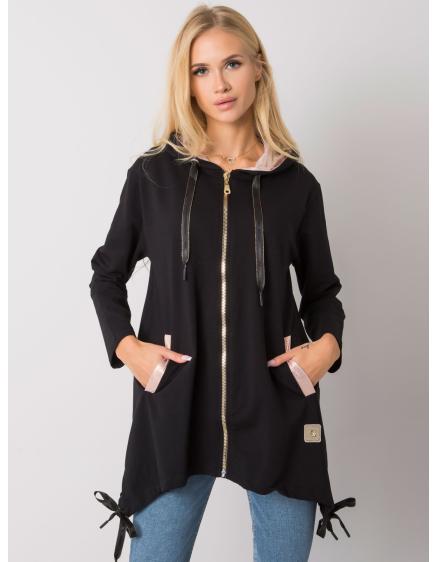 Női kapucnis pulóver NARISSA fekete