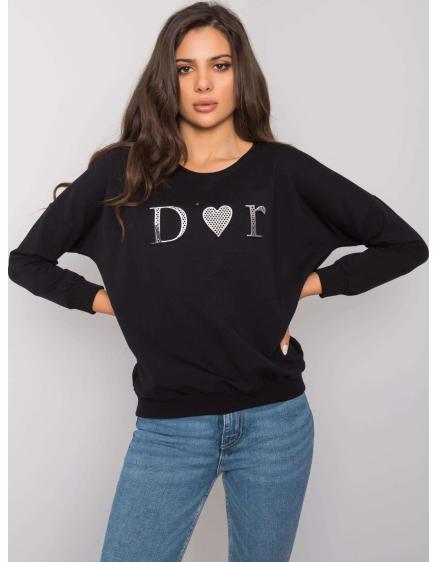 Női kapucnis pulóver ALODIA fekete