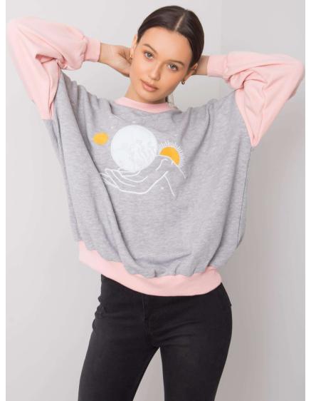 Női kapucnis pulóver RAMLA szürke