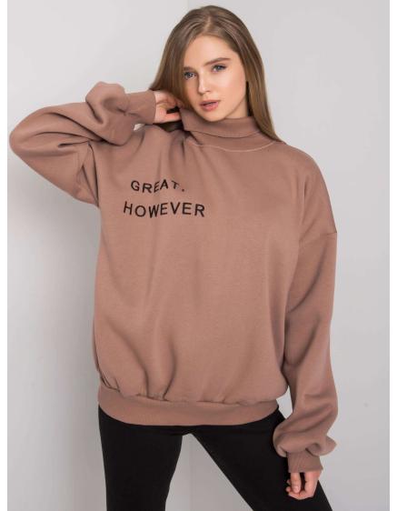 Női oversized pulóver KELLY világosbarna