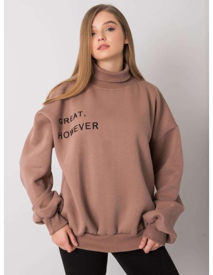 Női oversized pulóver KELLY világosbarna