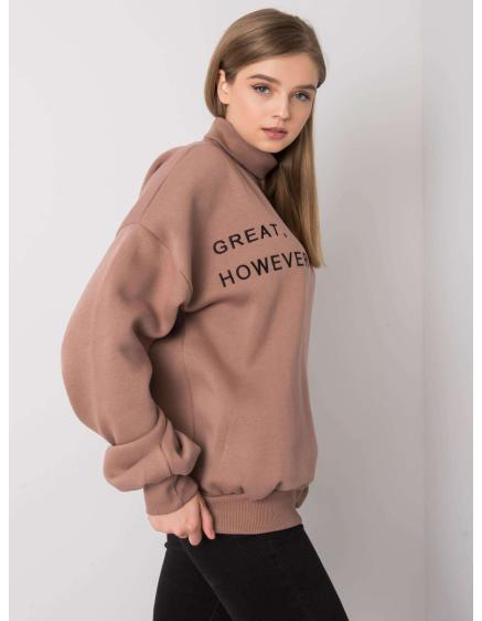 Női oversized pulóver KELLY világosbarna