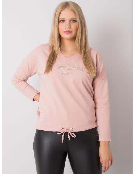 Női plus size blúz SHERYLIN piszkos rózsaszín