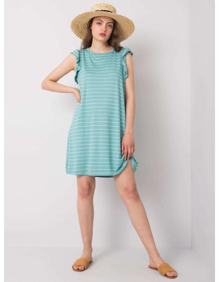 Dámské šaty pruhované Reva RUE PARIS tmavě mátové  