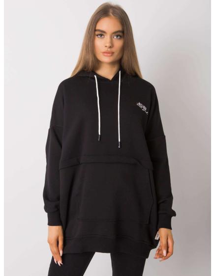 Dámská mikina s kapucí EDNA černá 