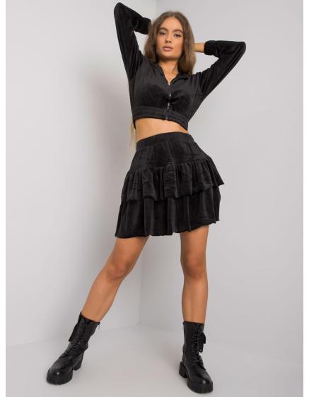 Női szett szoknyával LETTA fekete