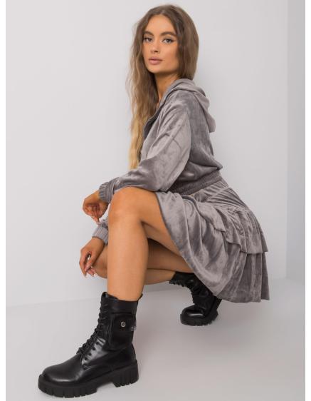 Női szett szoknyával LETTA szürke