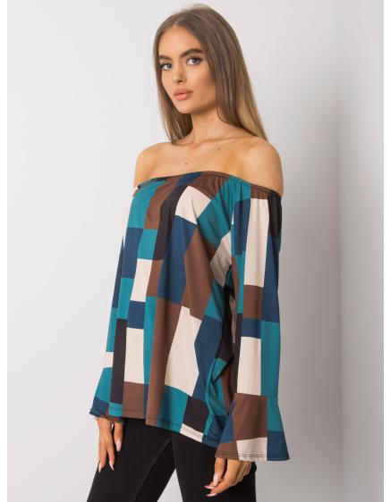 Női mintás blúz Reggie OCH BELLA sötétkék