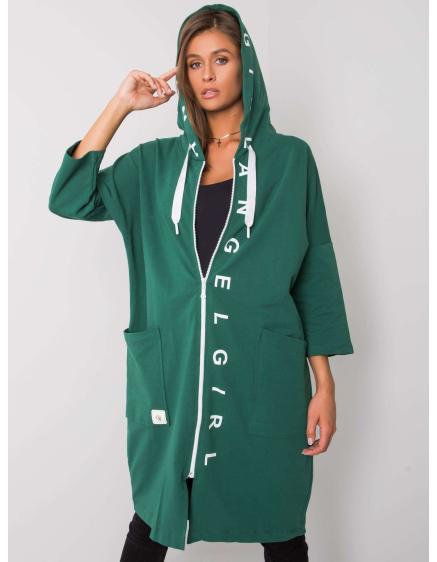 Női hosszú pulóver AKINIY sötétzöld