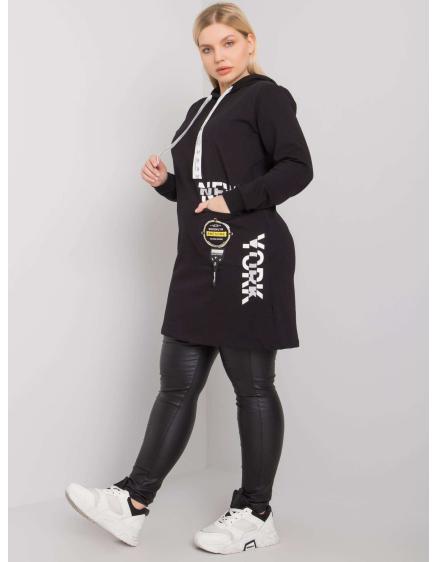 Dámská tunika s kapucí plus size ASHFORD černá 