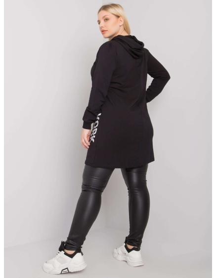 Dámská tunika s kapucí plus size ASHFORD černá 