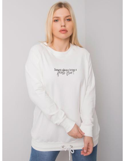 Dámská mikina s nápisem plus size MARLOW ecru 